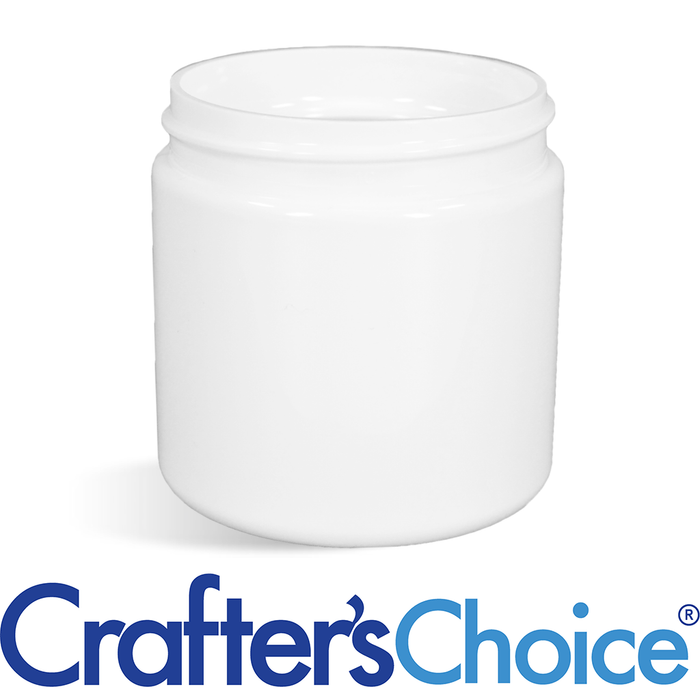 8 oz White Basic Plastic Jar - 70/400