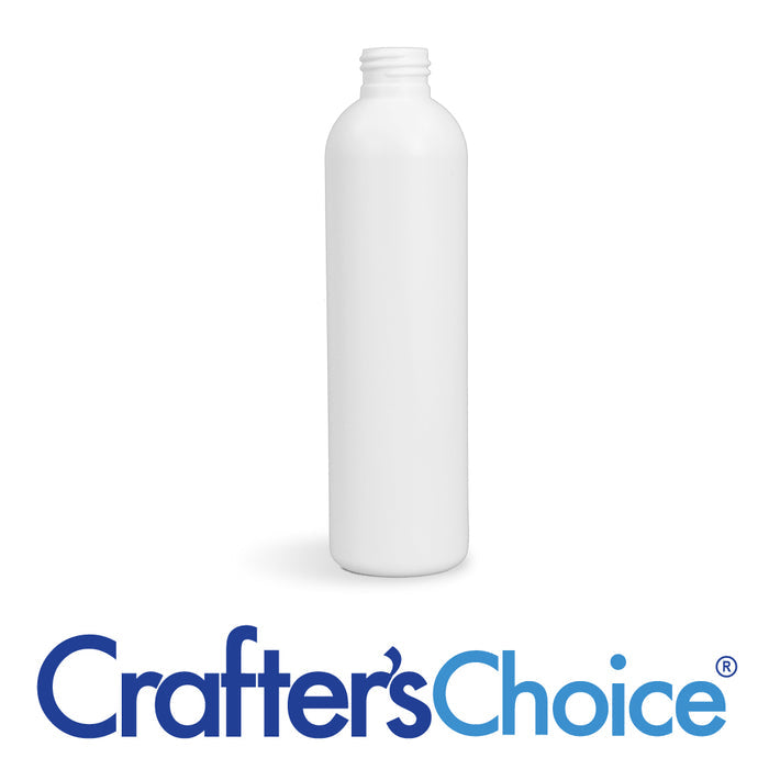 8 oz White HDPE Bullet Bottle - 24/410