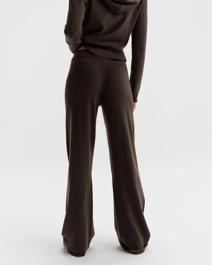 Adanola Knit Straight Leg Trousers - Coffee Bean