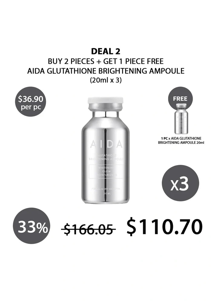 (BUY 2+1 FREE) AIDA GLUTATHIONE AMPOULE 20ML