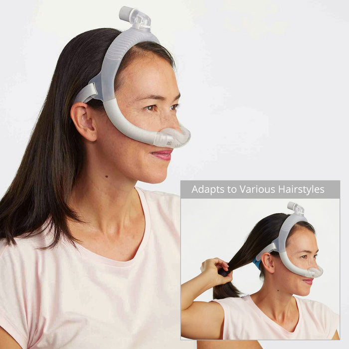Woman wearing an Airlift N30i with different hair styles