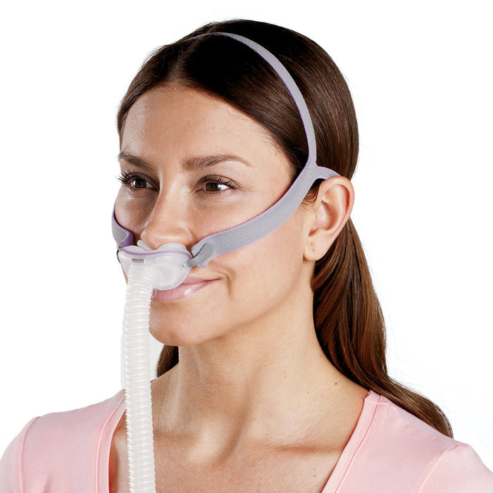 Woman Wearing AirFit P10 CPAP Mask For Her