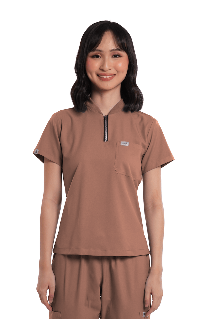 Airstretch® Custom Fit Half Zipped Women Scrub Top
