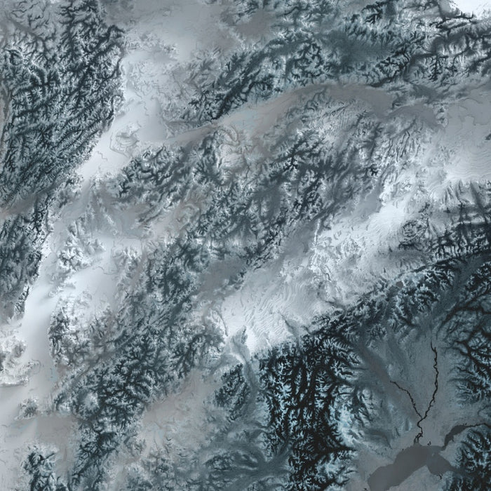 Alaska Topographic 3D Relief Map