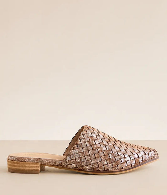 Alice Woven Leather Slip On Flats