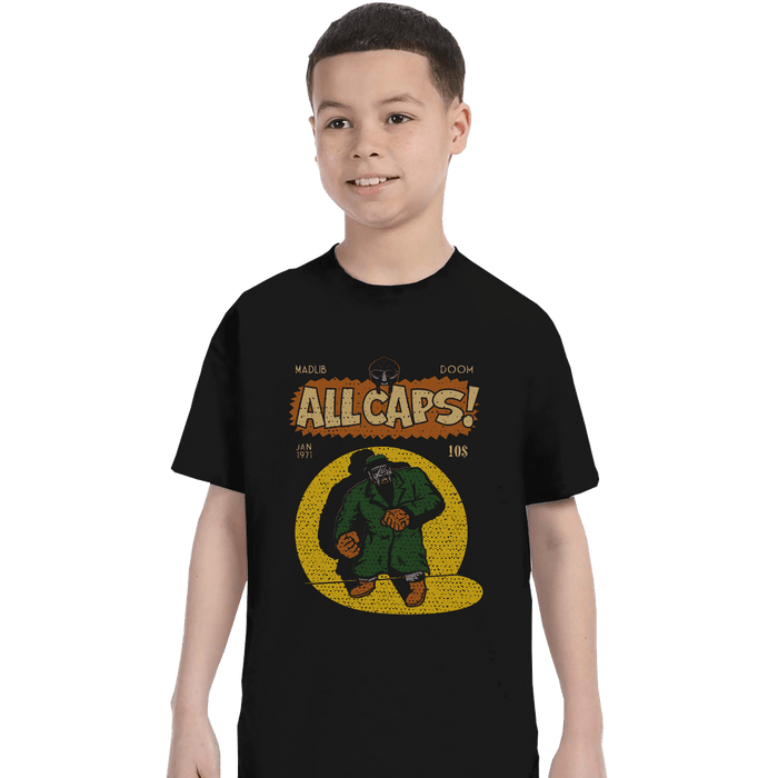 Shirts T-Shirts, Youth / XS / Black ALL CAPS!