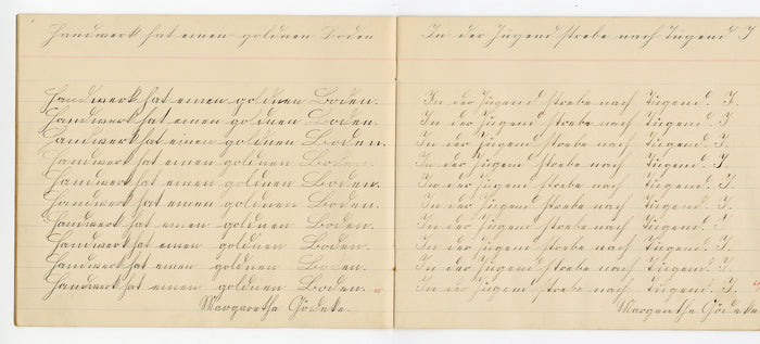 Antique KRONE'S PARAGON Student's School Penmanship Book, Cursive, Lettering