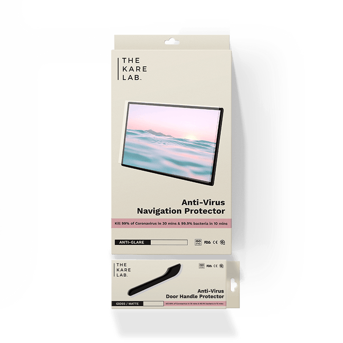 Anti-Virus Tesla Navigation Screen + Door Handle Protector - The Kare Lab