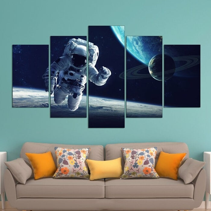 Astronaut in Space Wall Art Frame Canvas Printing Decor