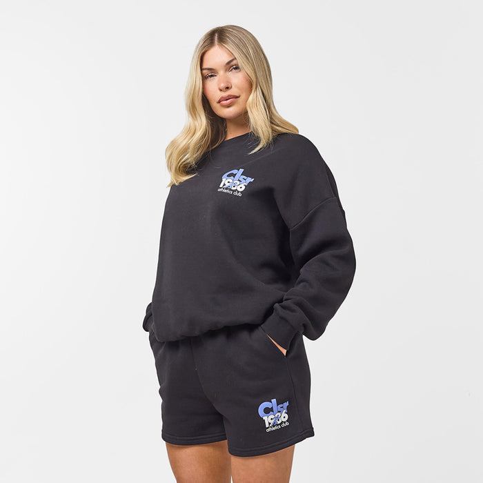 Women's  Black Athletics Club Twinset  Closure London  Front View
