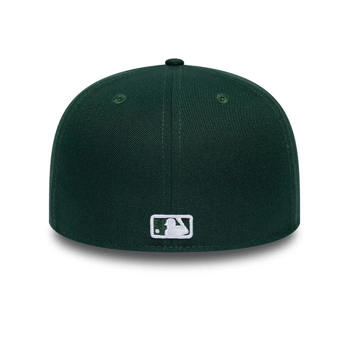 Pictured is this MLB League Essential Athletics 59FIFTY Fitted cap in dark green. 4
