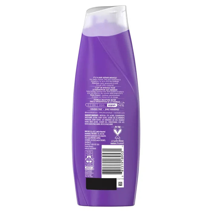AUSSIE Miracle Repairer Conditioner With Aloe For All Hair Types  بلسم أوسي ميراكل ريبيرير بالألوفيرا لجميع أنواع الشعر