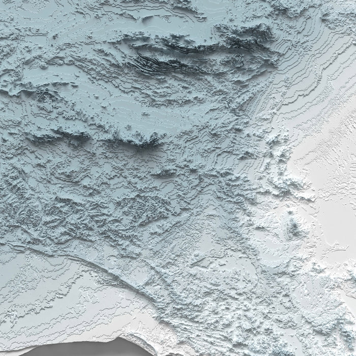 Australia Topographic 3D Relief Map