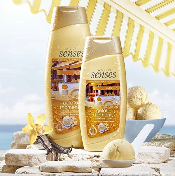 Avon Senses Gelato Moments Vanilla Ice Cream Shower Crème - 500ml