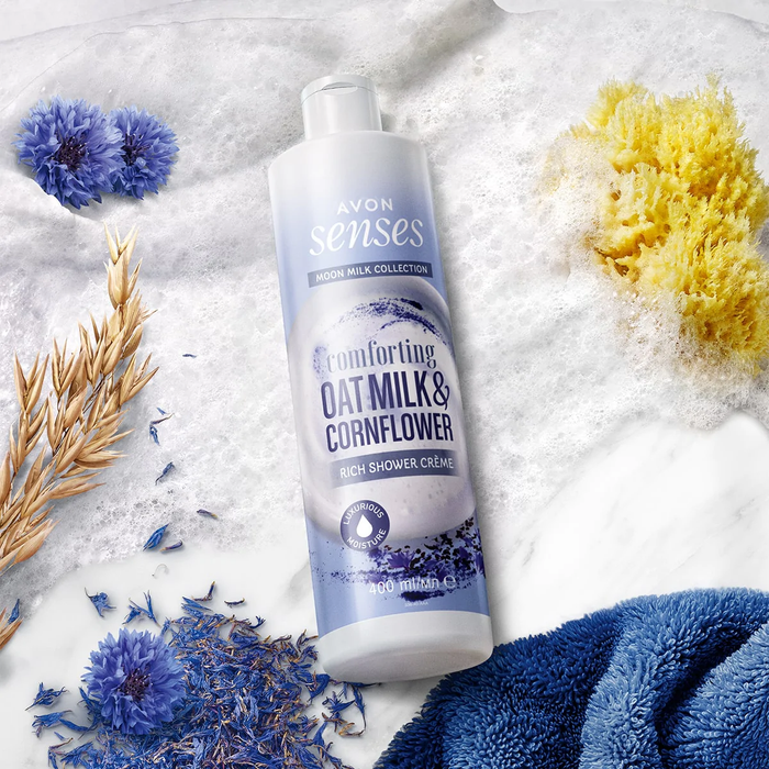 Avon Senses Moon Milk Collection Comforting Oat Milk & Cornflower Rich Shower Crème