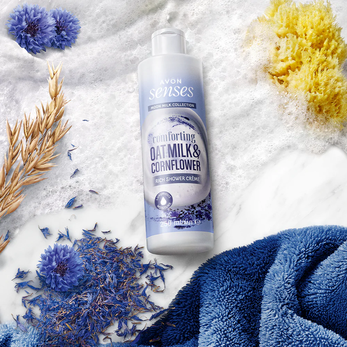 Avon Senses Moon Milk Collection Comforting Oat Milk & Cornflower Rich Shower Crème