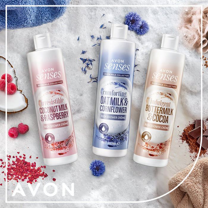 Avon Senses Moon Milk Collection Comforting Oat Milk & Cornflower Rich Shower Crème