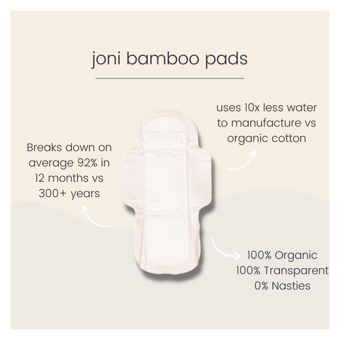 Joni Bamboo Overnight Pads Information