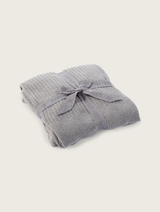 Barefoot Dreams CozyChic Lite Ribbed Throw - Multiple Colors Blankets & Throws in Pewter at Wrapsody