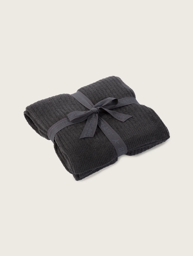 Barefoot Dreams CozyChic Lite Ribbed Throw - Multiple Colors Blankets & Throws in Carbon at Wrapsody