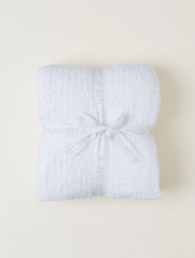 Barefoot Dreams CozyChic Ribbed Throw - Multiple Colors Blankets & Throws in White at Wrapsody