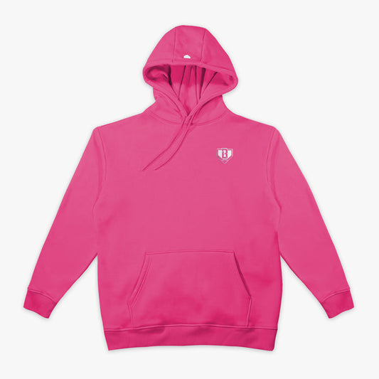 Pink Baseline hoodie - front view