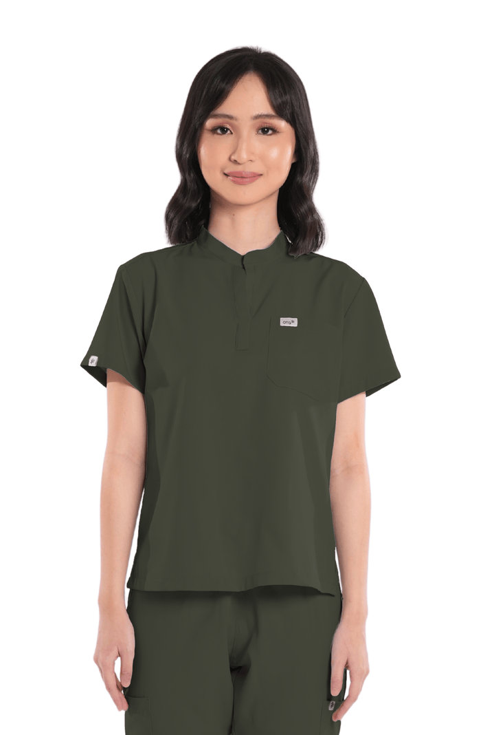 Basicflex® Custom Fit Mandarin Women Scrub Top
