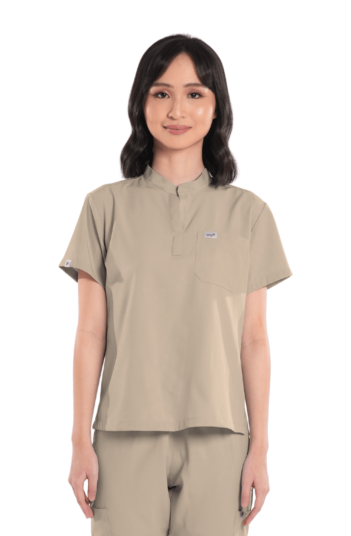 Basicflex® Custom Fit Mandarin Women Scrub Top