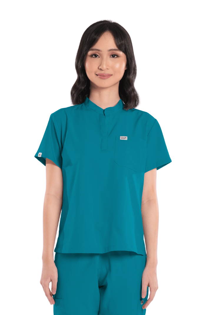 Basicflex® Custom Fit Mandarin Women Scrub Top