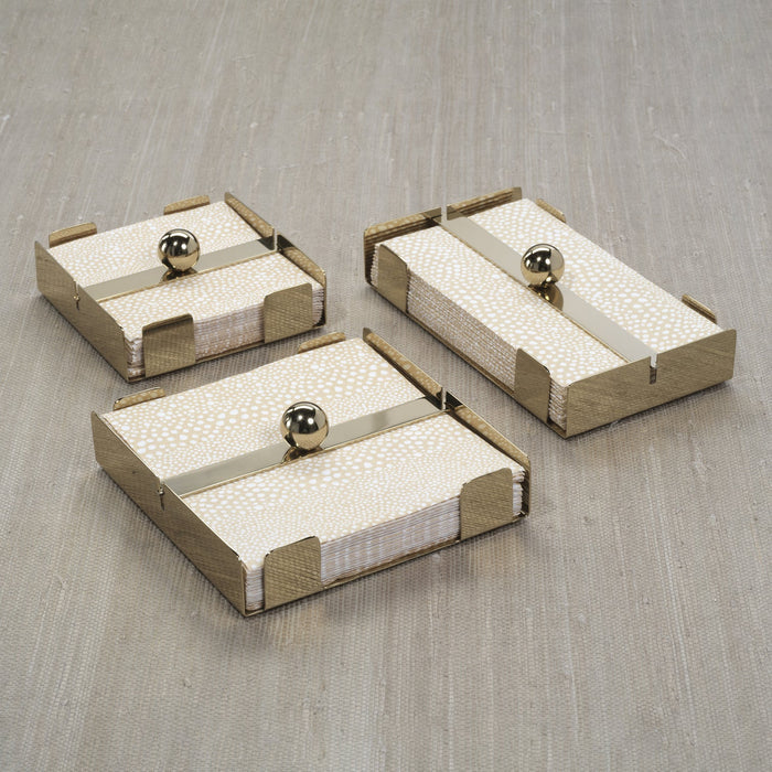 Basso Napkin Holder Collection - Polished Gold - Napkin Holder by Carlyle Avenue