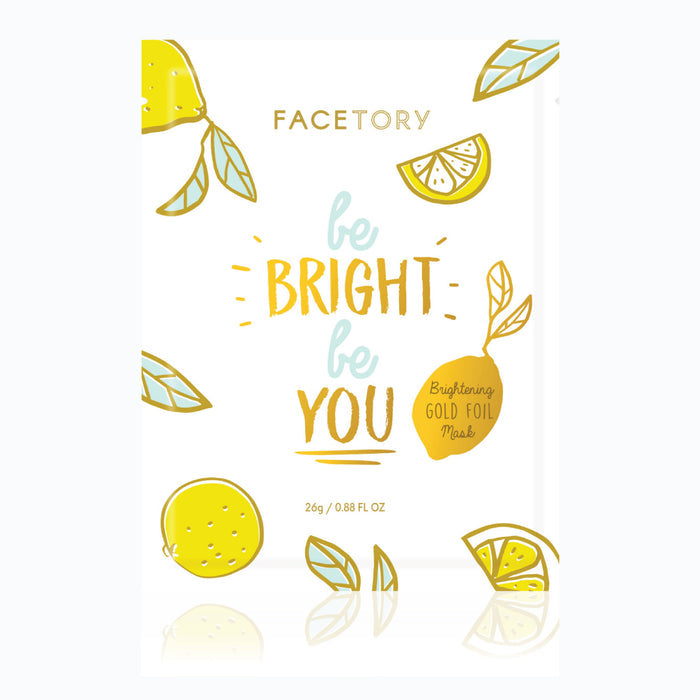 Be Bright Be You Gold Foil Face Mask