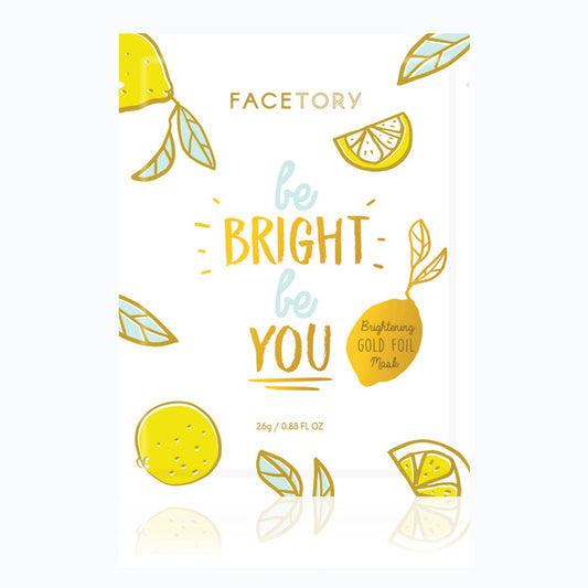 Be Bright Be You Gold Foil Face Mask