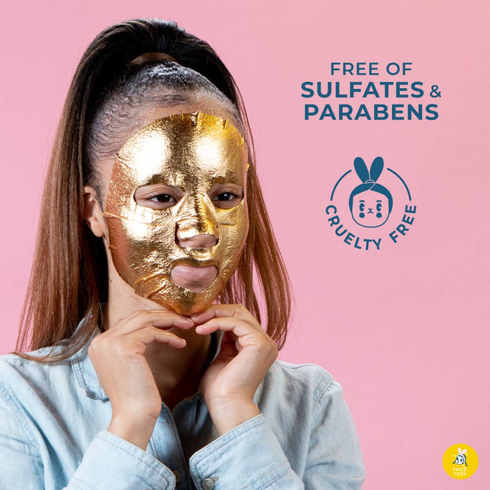 Be Bright Be You Gold Foil Face Mask