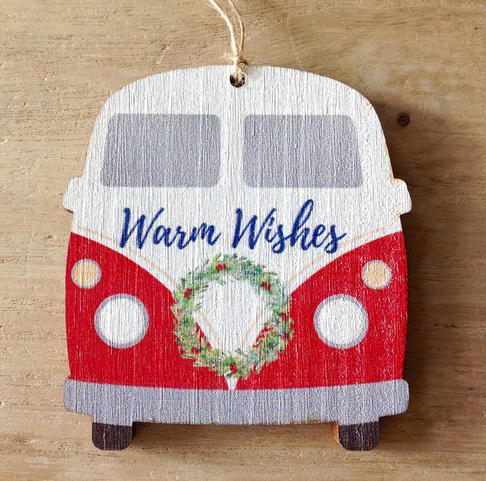 Beach Festive Wood Ornament