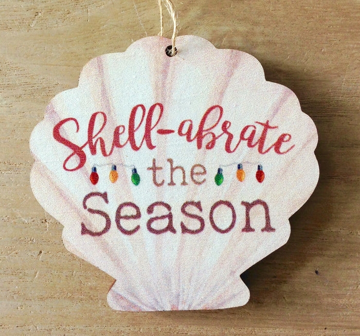 Beach Festive Wood Ornament