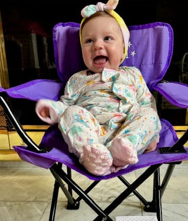 Beach/Stadium/Camp Folding Chair for Kids -Purple