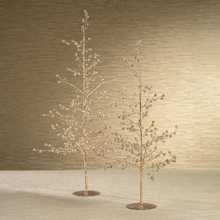 Beaded Glass Berry Tree - Clear and Gold - Christmas Trees by Carlyle Avenue