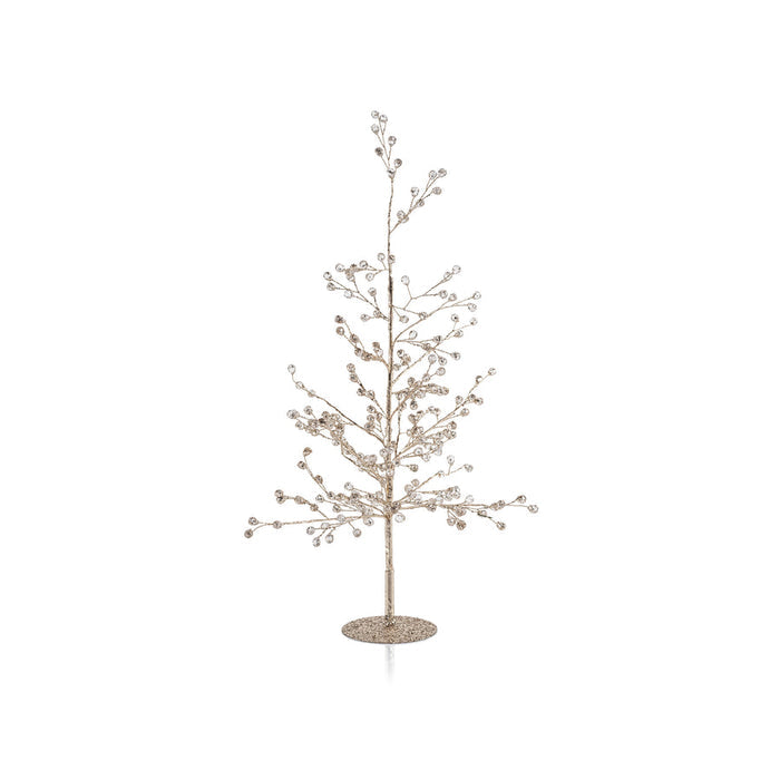 Beaded Glass Berry Tree - Clear and Gold - Christmas Trees by Carlyle Avenue