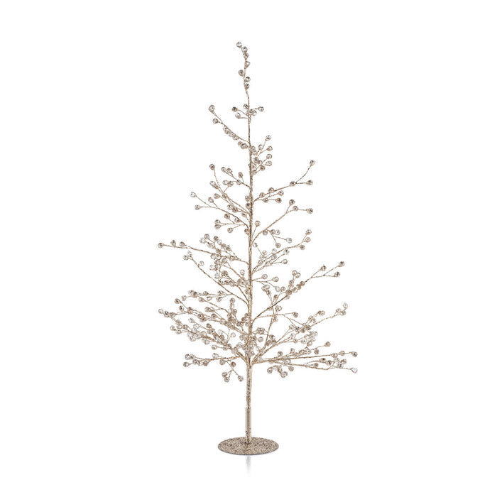 Beaded Glass Berry Tree - Clear and Gold - Christmas Trees by Carlyle Avenue