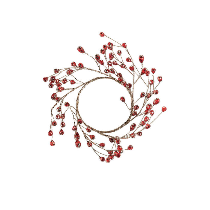Beaded Glass Berry Wreath, Set of 12 - Holiday Decor by Carlyle Avenue