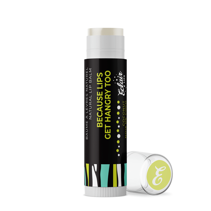 Eclair natural coconut lip balm.