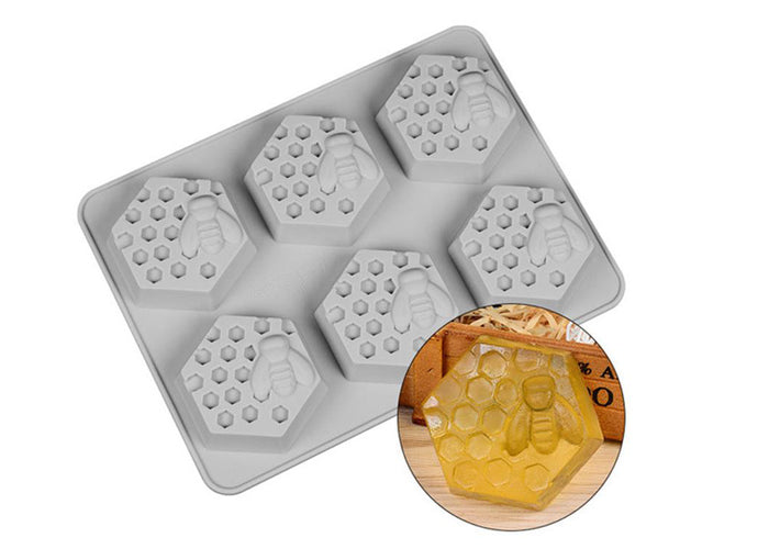 Bee Honeycomb Mold - 6 Cavity