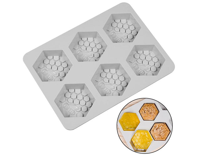 Bee Honeycomb Mold - 6 Cavity