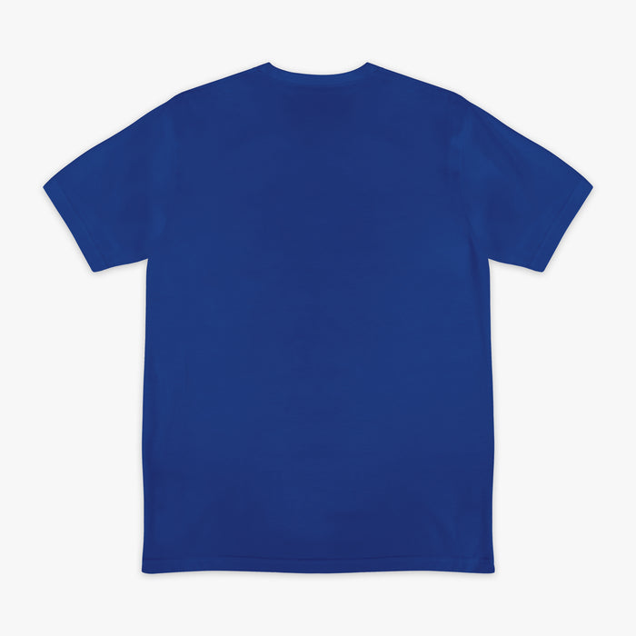 Navy BL101 Vs The World graphic tee — back view