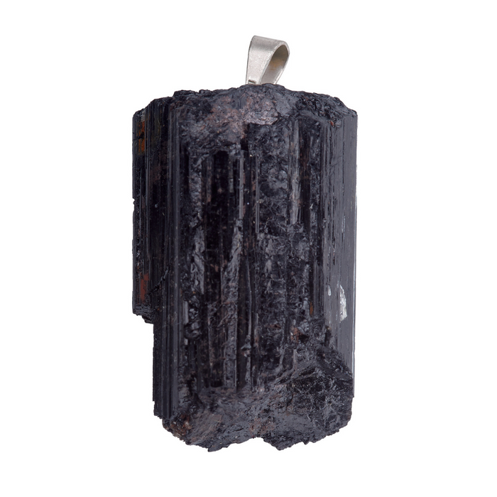 Black Tourmaline Raw Pendant