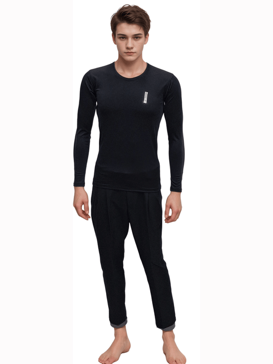 Black Under Scrub T-Shirt – Body-Fit Base Layer for Medical, Sports & Activewear Essentials - J R GARMENTS