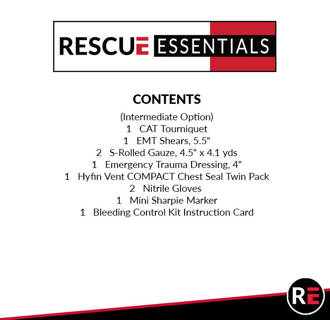 Bleeding Control Station IFAK - Intermediate, Contents list