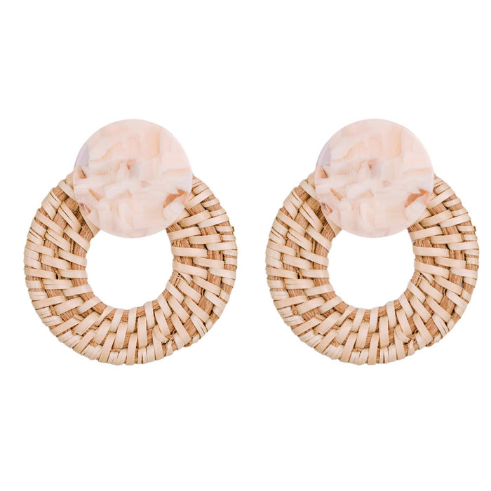 Blonde Rattan Bali Doorknockers