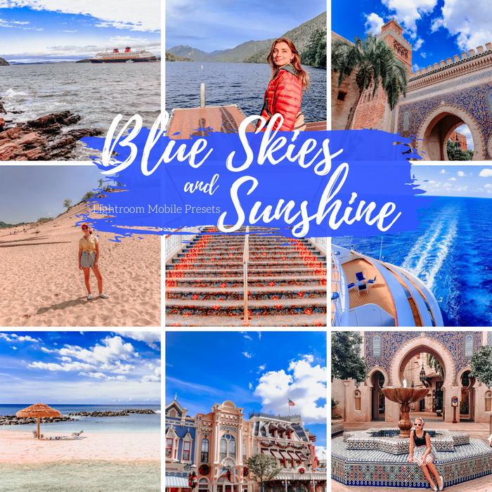Blue Skies Bright Mobile Lightroom Presets Pack - 5 Presets