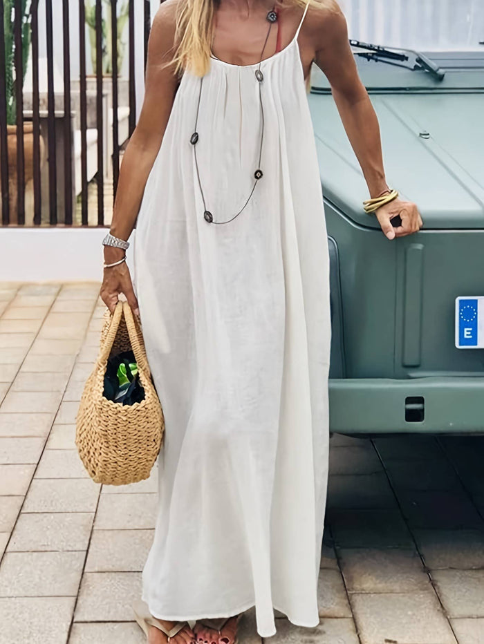 Boho Beach Backless Tie Multi Color Cami Dress